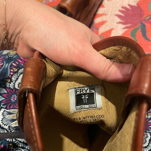 Frye mid rise brown - leather boots size 8.5 - Picture 4 of 7